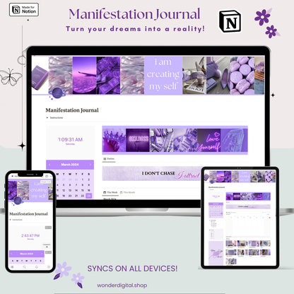 Attract Your Dreams: Notion Manifestation Journal Template