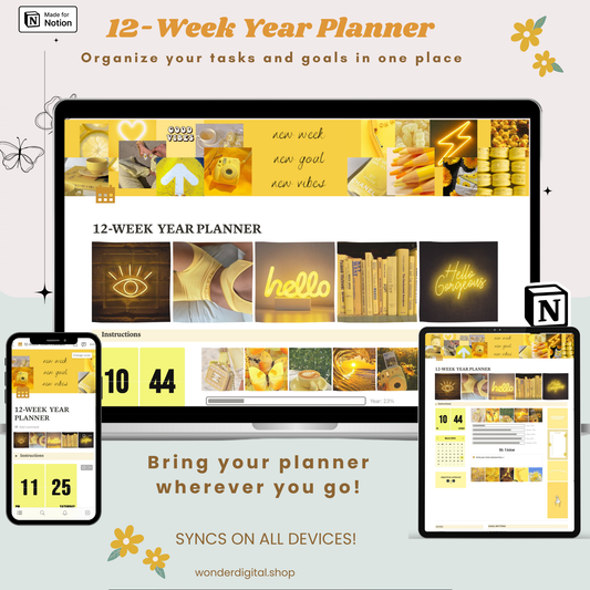 Maximize Productivity with Notion 12-Week Year Planner