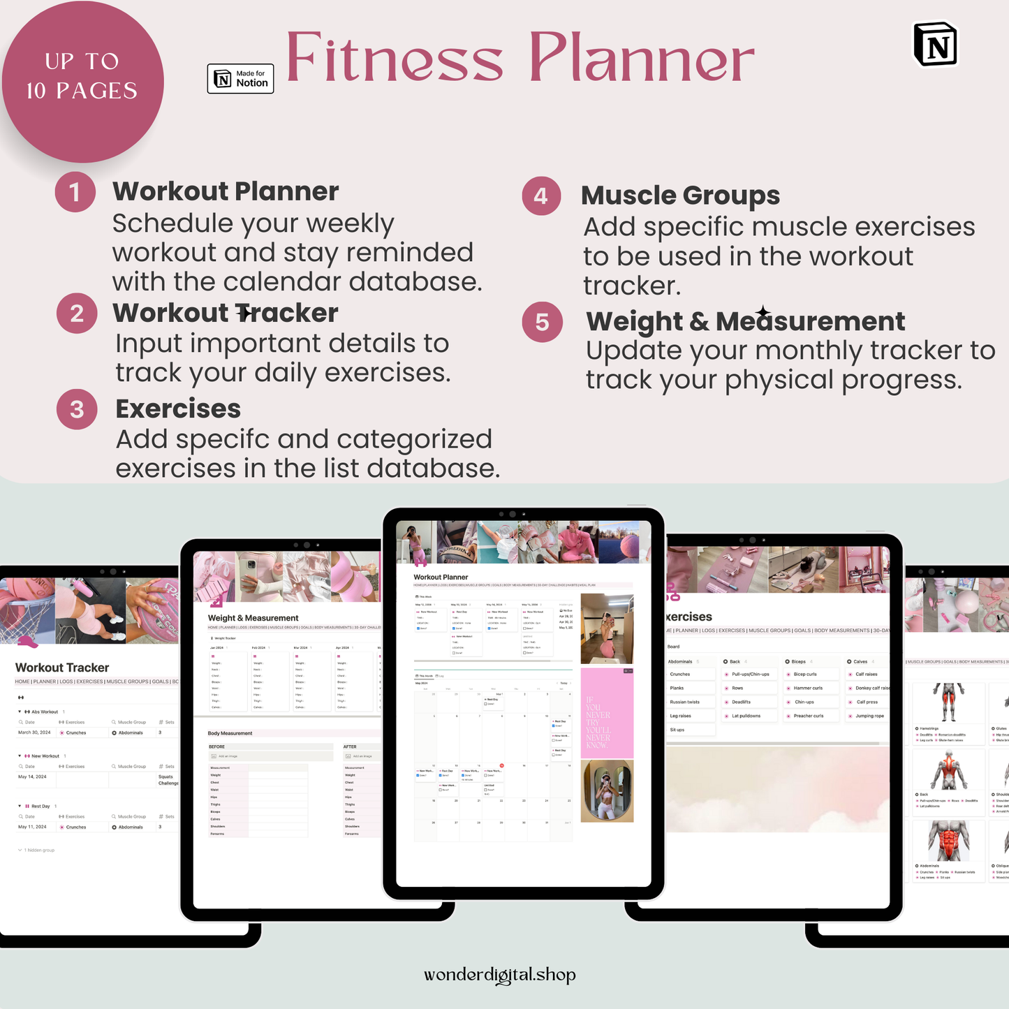 Notion Fitness Planner Template: Ultimate Workout and Progress Tracker